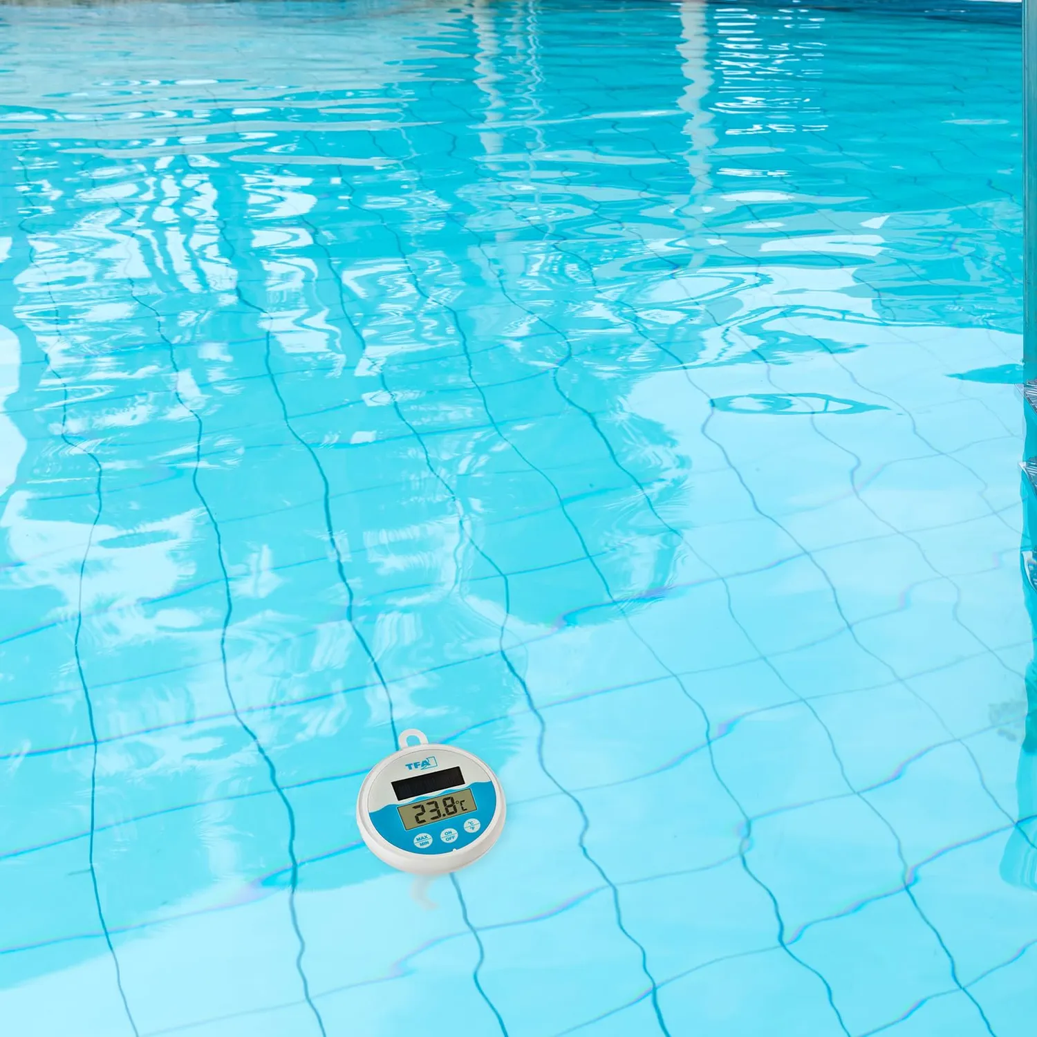 TFA Dostmann 30.1068.02 Poolthermometer Solar Weiß-Blau
