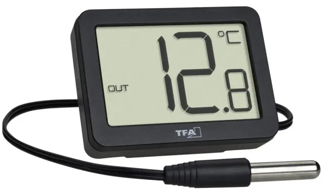 TFA Dostmann 30.1066.01 Thermometer Schwarz Kabel