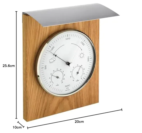 TFA Dostmann 12.1079 Wetterstation Holz analog