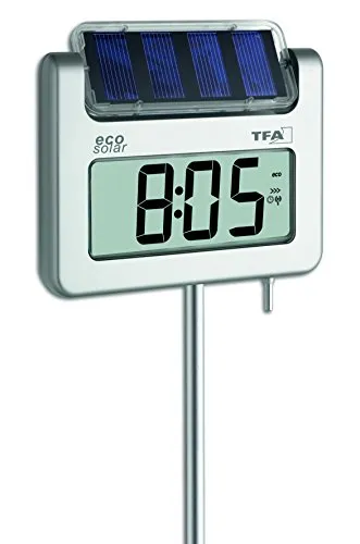 TFA Dostmann Avenue Plus Gartenthermometer Solar silber