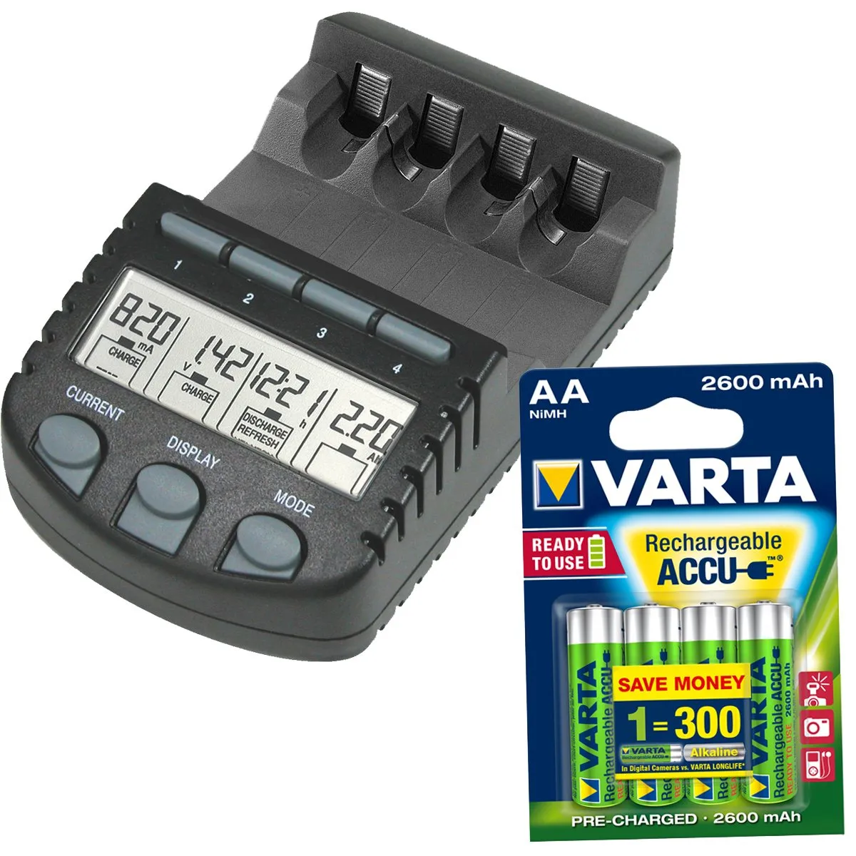 Technoline BC 700 Ladegerät AA AAA ohne Batterien LCD