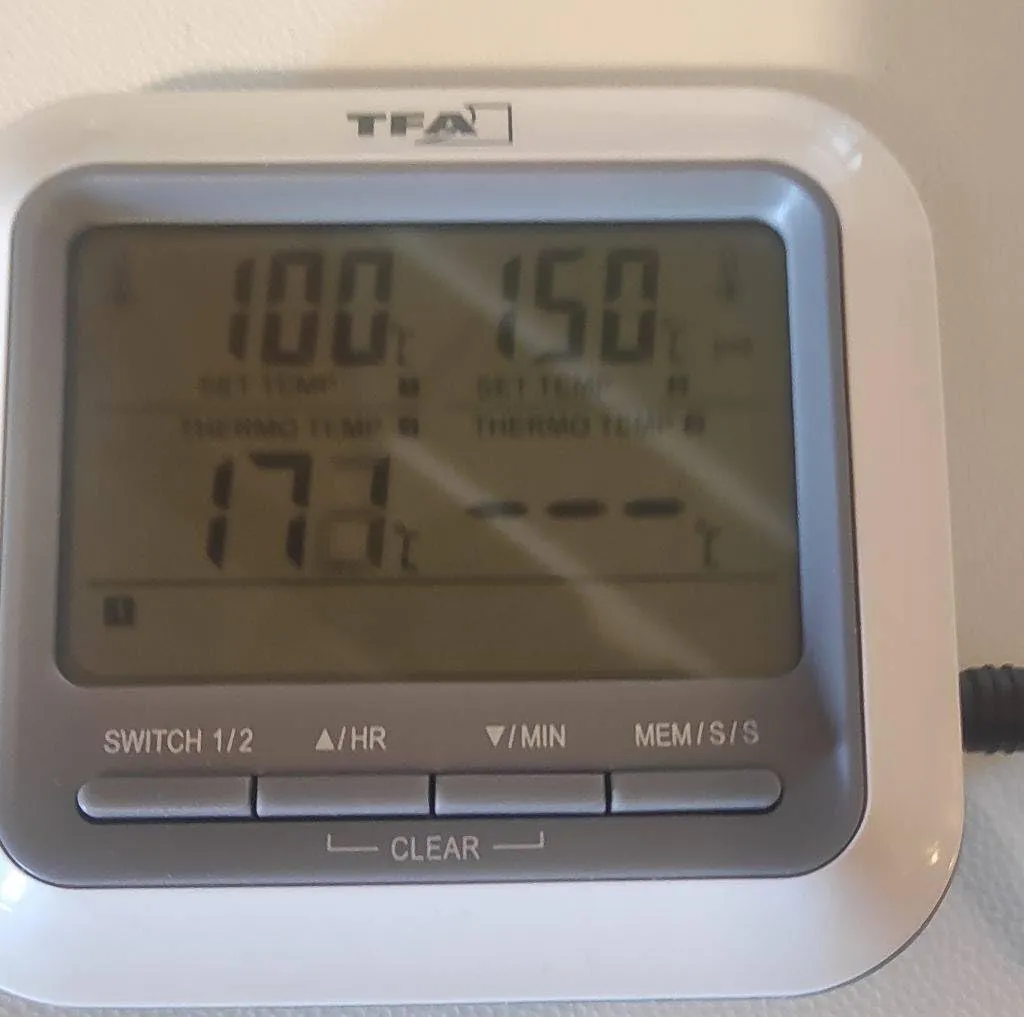 TFA Dostmann 14.1516 Grill-Thermometer weiß 2 Sonden 300°C