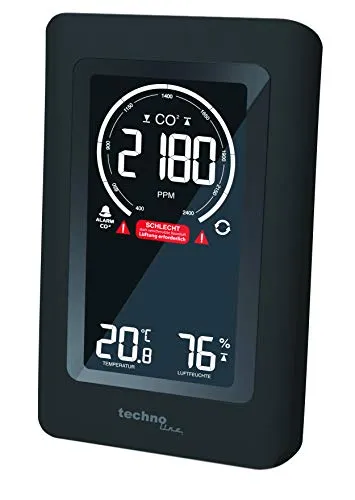 Technoline WL1030 CO2-Messgerät Schwarz NDIR-Ampel