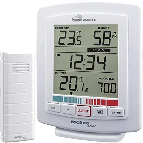 Technoline WL 2000 Luftgütemonitor mit Außensensor 100 m