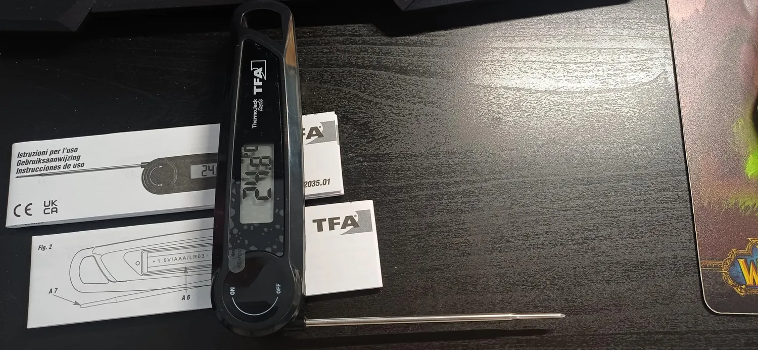 TFA Dostmann Thermo Jack Taste 30.2035 Fleischthermometer schwarz ±0,5°C
