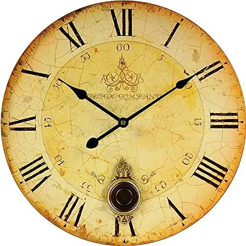 Technoline WT 1021 Wanduhr Ø 35 cm MDF Antik-Look bunt