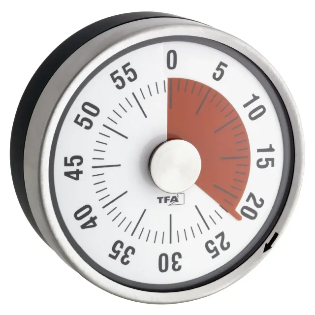 TFA Dostmann Puck 38.1028.10 Küchentimer mechanisch grau