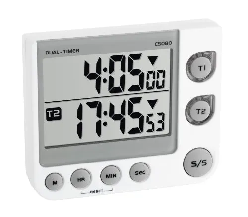 TFA Dostmann 38.2025 Timer 2-fach weiß digital