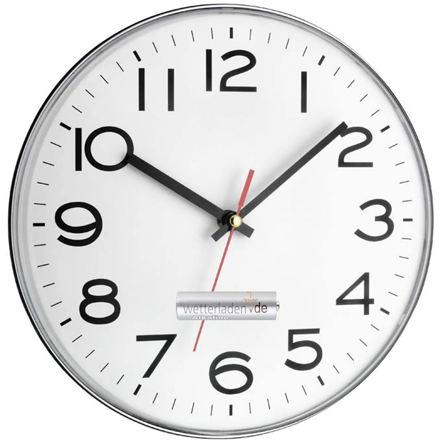 TFA Dostmann 60.3017 Analoge Wanduhr weiß 28 cm tickend