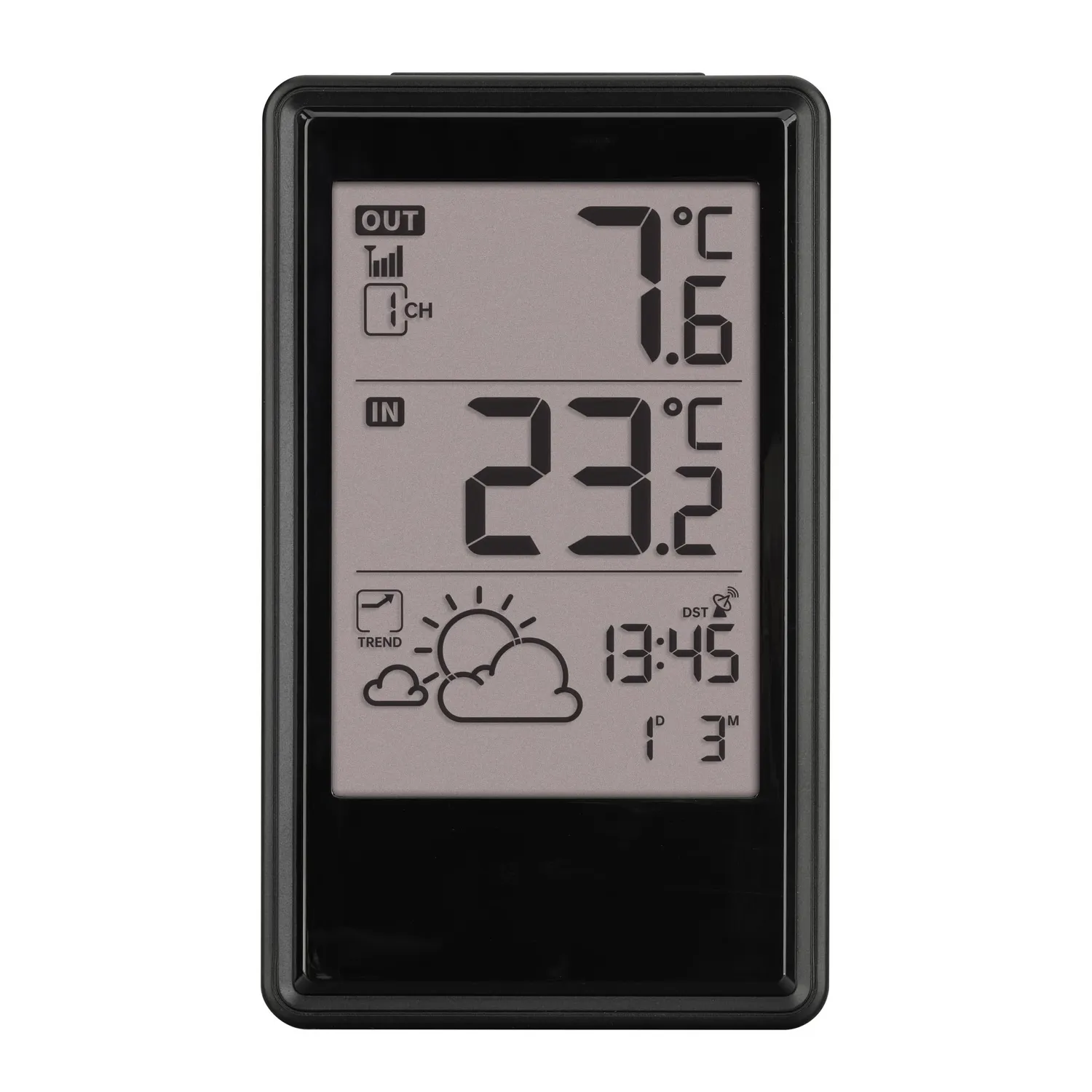 TFA Dostmann 35.1170.01 Funk-Wetterstation schwarz 100m