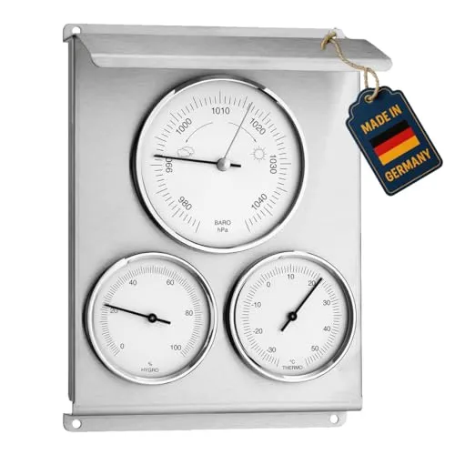 TFA Dostmann 20.2010.60 Wetterstation Edelstahl analog