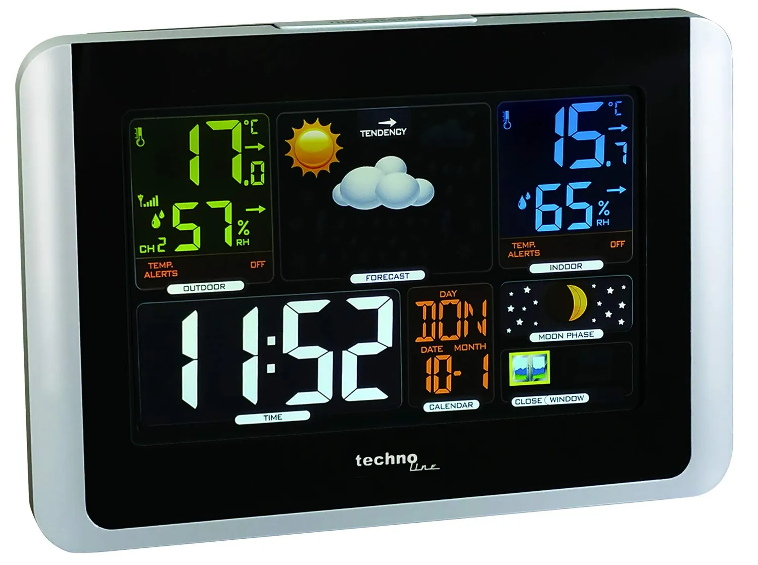 Technoline WS 6442 Funk-Wetterstation Farbdisplay schwarz