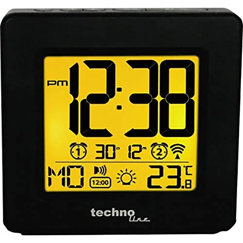 Technoline WT 330 Funkwecker schwarz Sprachausgabe
