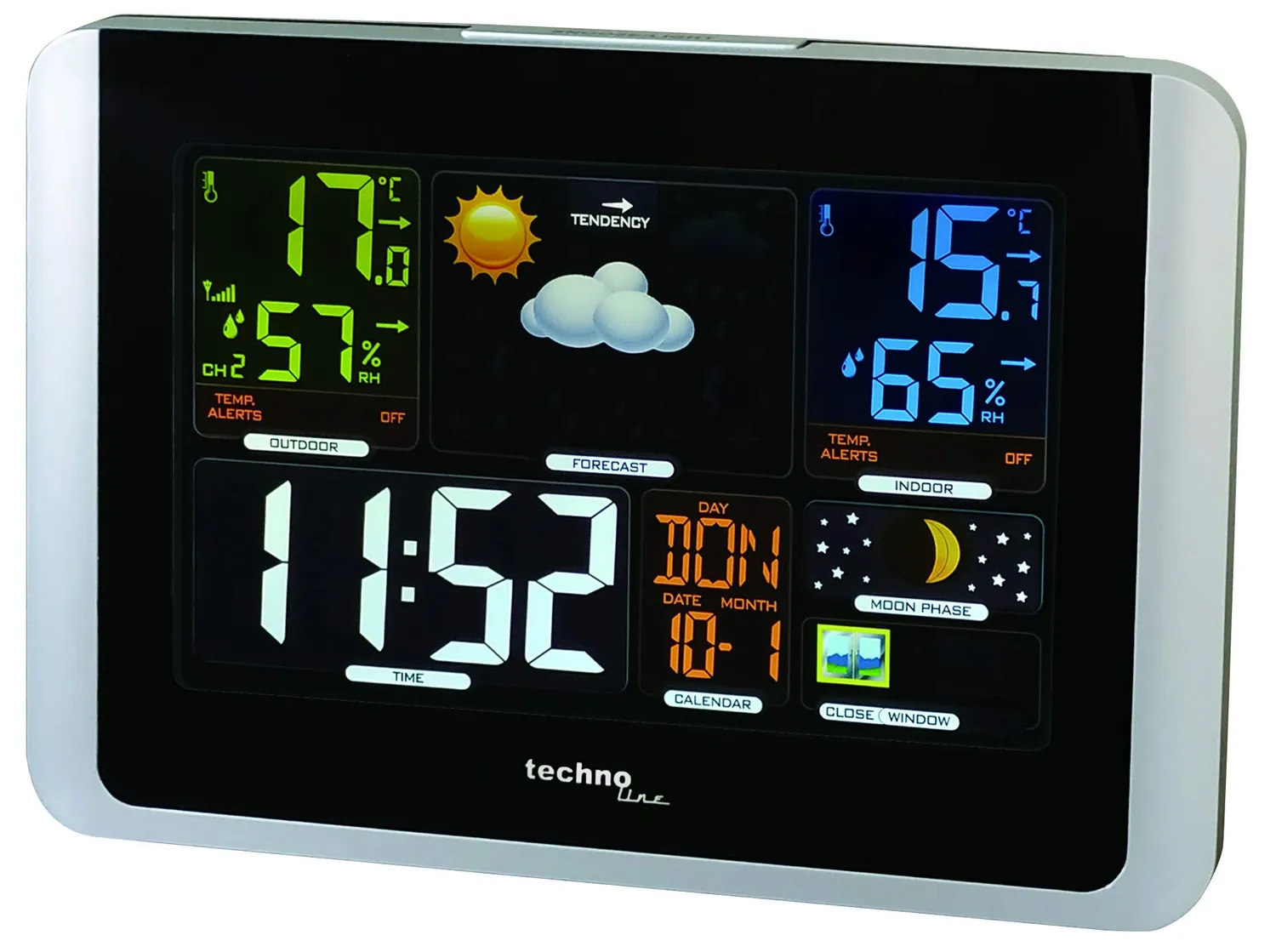 Technoline WS 6442 Funk-Wetterstation Farbdisplay schwarz