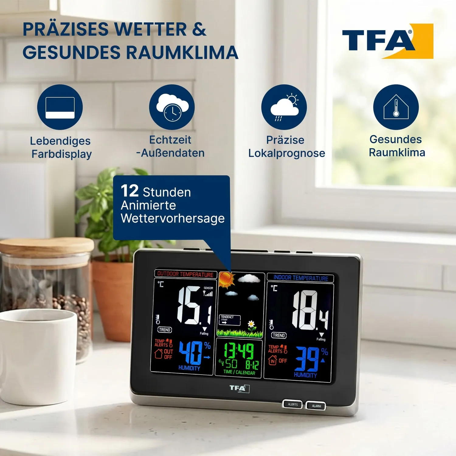 TFA Dostmann Spring 35.1129 Funk-Wetterstation Bundle