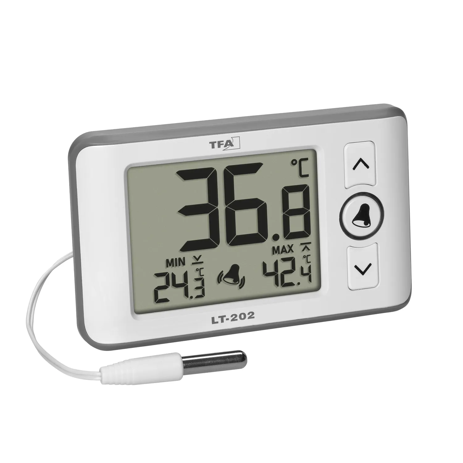 TFA Dostmann LT202 30.1052 Profi-Thermometer weiß Alarm