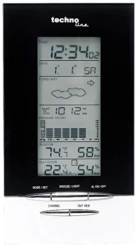 Technoline WS 6730 Wetterstation Funk mit 3 Sensoren möglich