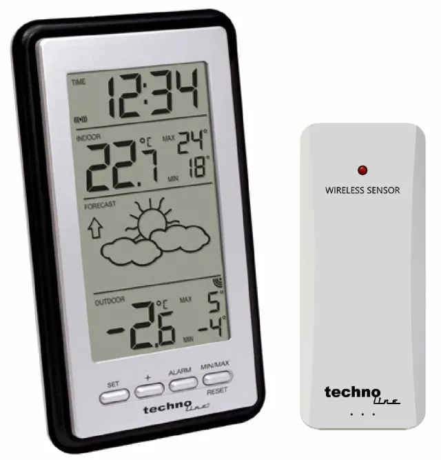 Technoline WS 9130 Funk-Wetterstation schwarz Vorhersage