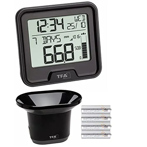 TFA Dostmann Drop 47.3005.01 Funk-Regenmesser schwarz