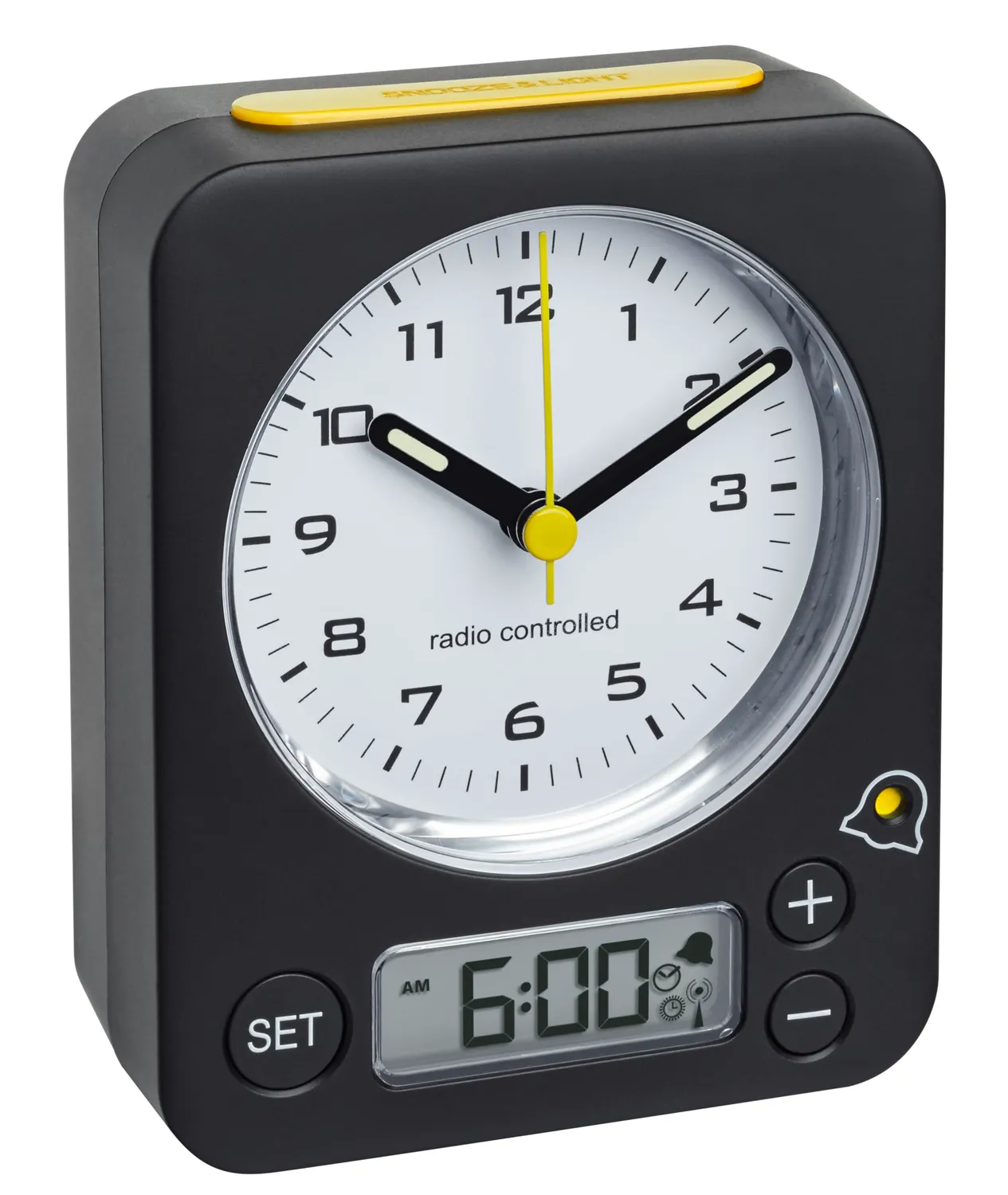 TFA Dostmann Combo 60.1511.01.05 Funkwecker Schwarz-Rot Display