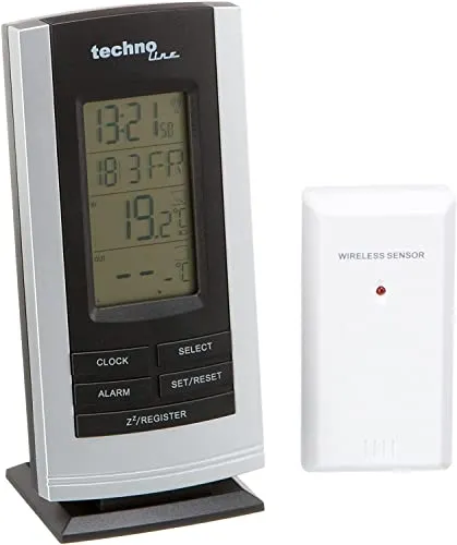 Technoline WS 9180 Wetterstation Silber mit Funkuhr