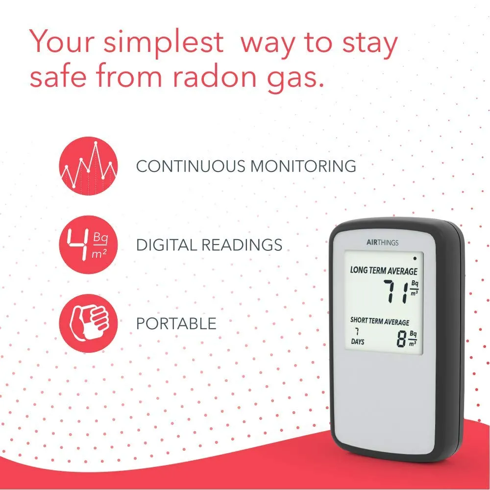 Airthings Corentium Home Radonmessgerät batteriebetrieben