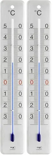 TFA Dostmann 12.2046 Innen-Außen-Thermometer Edelstahl 28cm