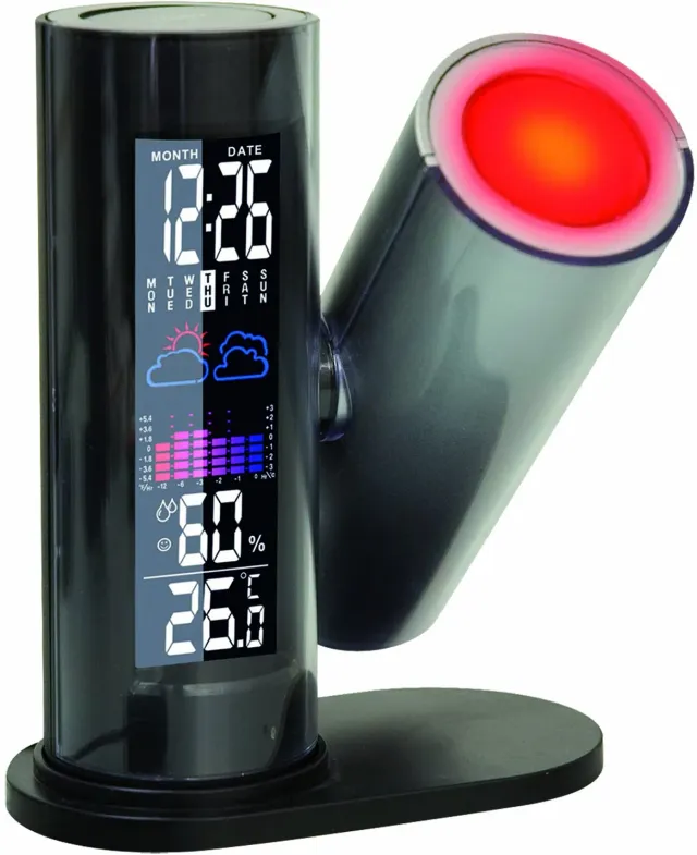 Technoline WT 514 Projektionswecker schwarz mit Wettervorhersage