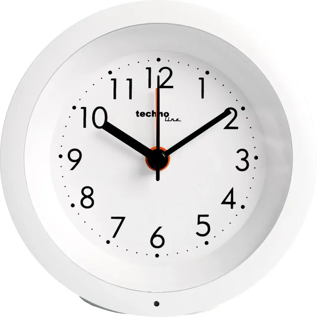 Technoline Modell X Quarzwecker analog weiß Nachtlicht