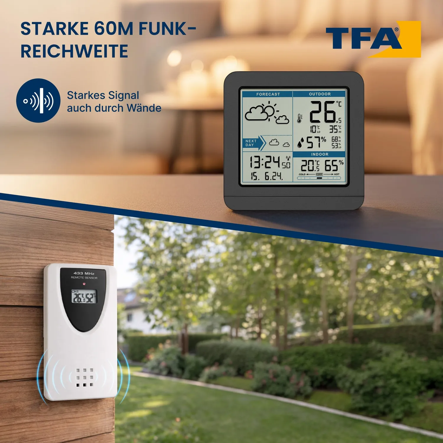 TFA Dostmann SKY 35.1152.01 Funk-Wetterstation schwarz