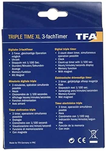 TFA Dostmann Triple XL 38.2023 3-fach Timer digital
