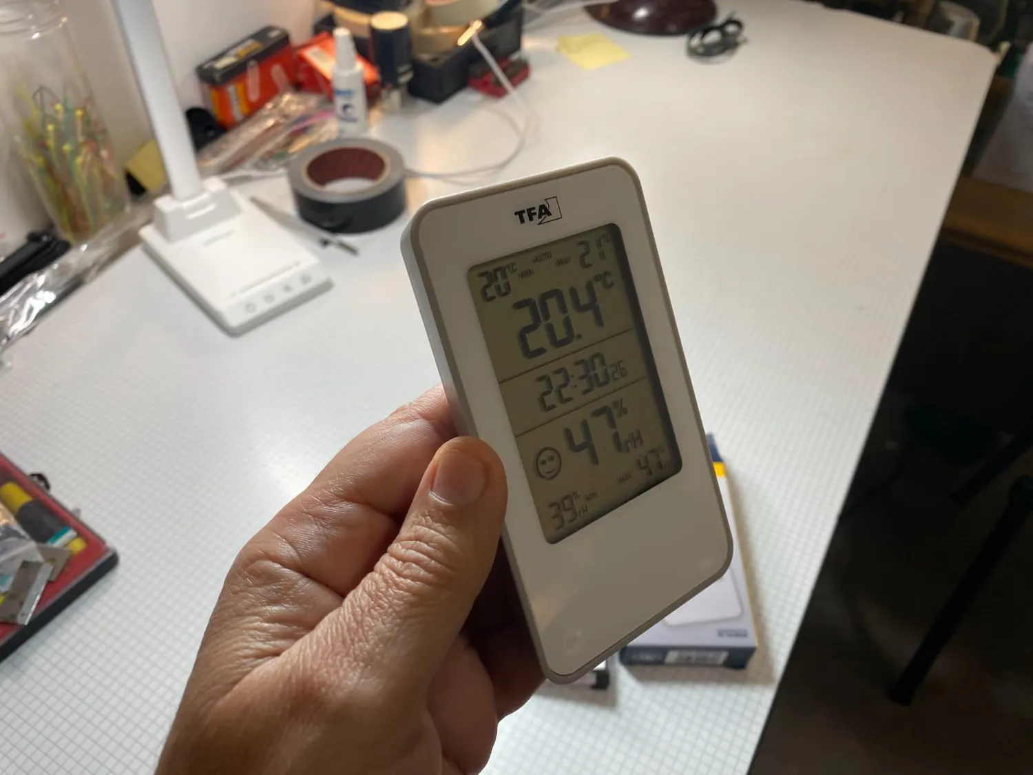 TFA Dostmann 30.5057 Thermo-Hygrometer weiß Schimmel