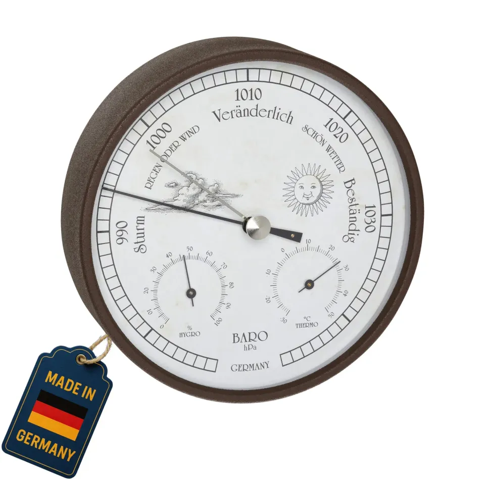 TFA Dostmann Analoge Wetterstation Rost-Optik wetterfest