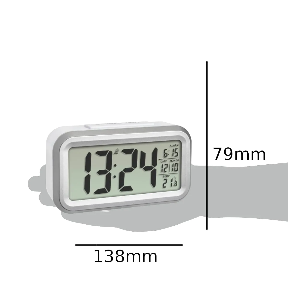 TFA Dostmann LUMIO Plus 60.2553.02 Funkwecker weiß-silber