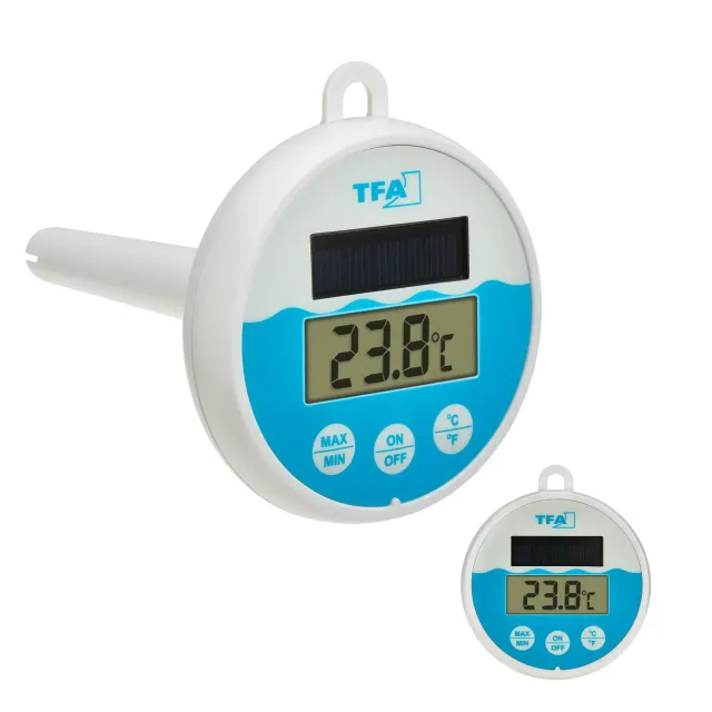 TFA Dostmann 30.1068.02 Poolthermometer Solar Weiß-Blau