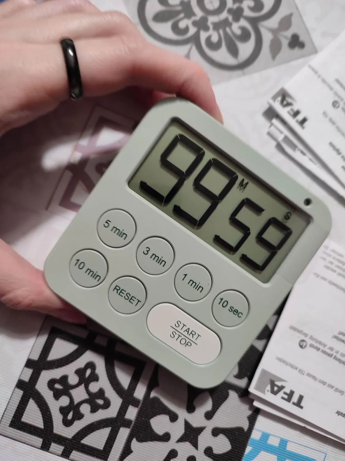 TFA Dostmann 38.2056 Timer digital grün magnetisch
