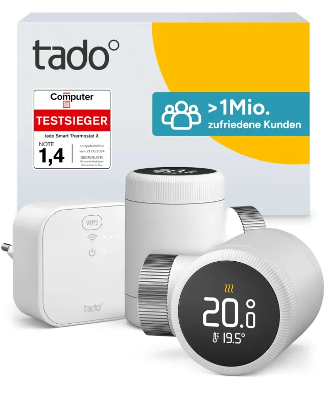 tado° X Heizkörperthermostat Basic Starter Kit 3er mit Bridge