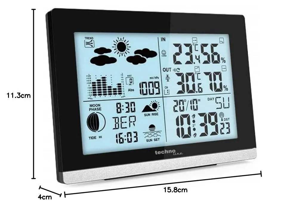 Technoline WS 6762 Funk-Wetterstation mit 3 Sensoren modern