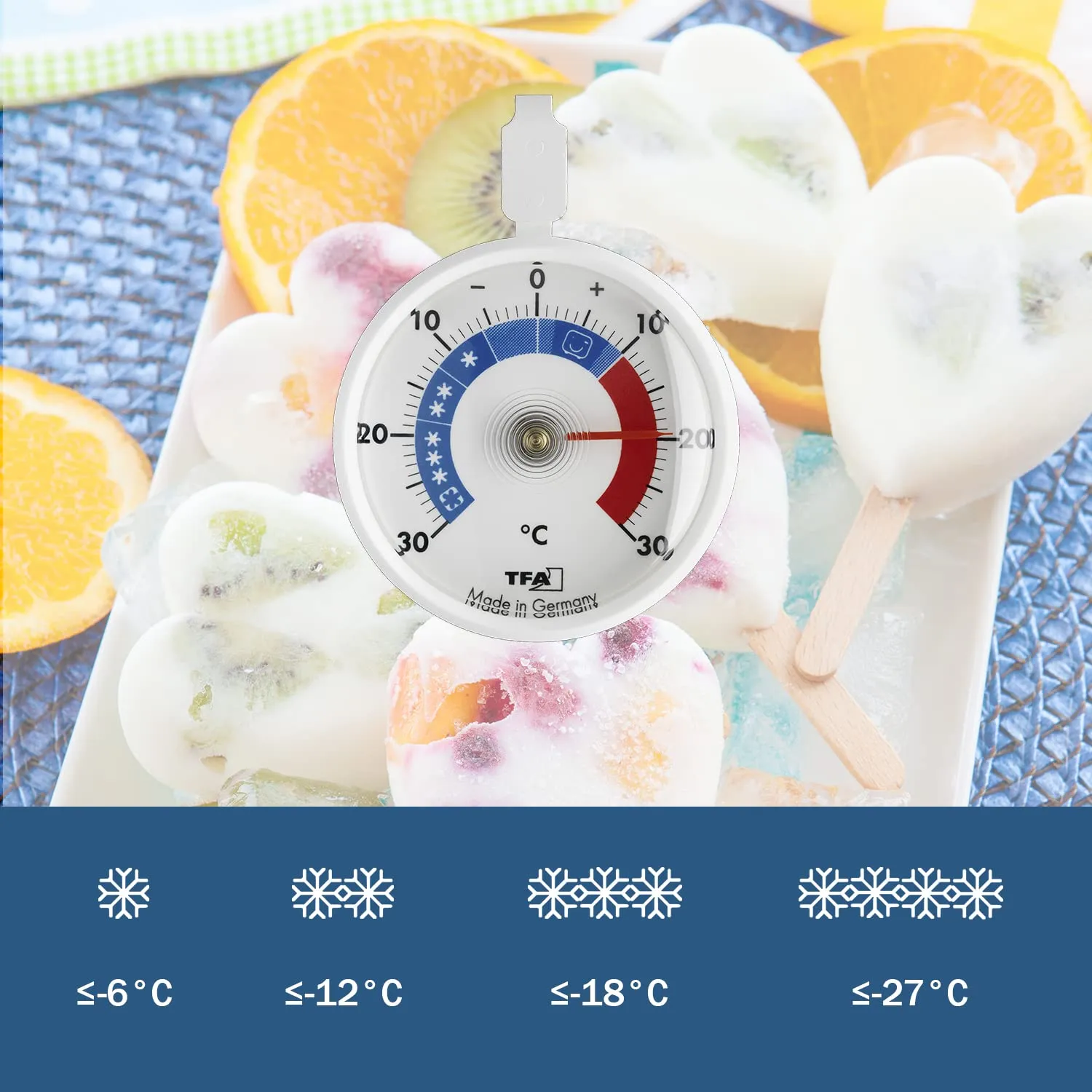 TFA Dostmann 14.4006 Kühlthermometer analog weiß 72 mm