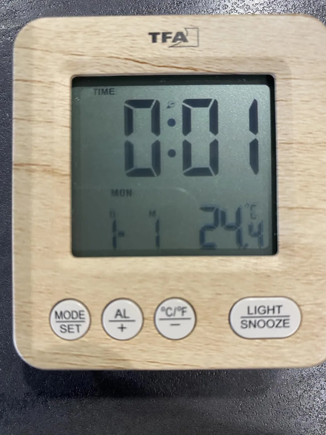TFA Dostmann View 60.2567.01 Funk-Wecker schwarz Temperatur