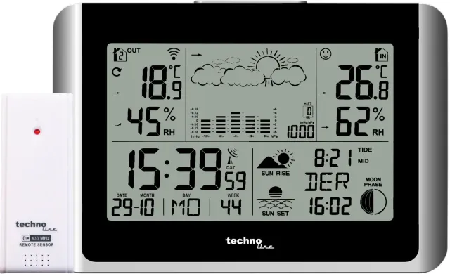Technoline WS6767 Funk-Wetterstation mit Außensensor