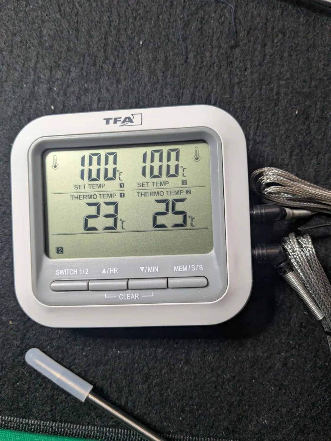 TFA Dostmann 14.1516 Grill-Thermometer weiß 2 Sonden 300°C