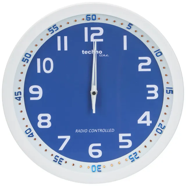 Technoline WT 8971 Funkwanduhr weiß-blau 30 cm DCF