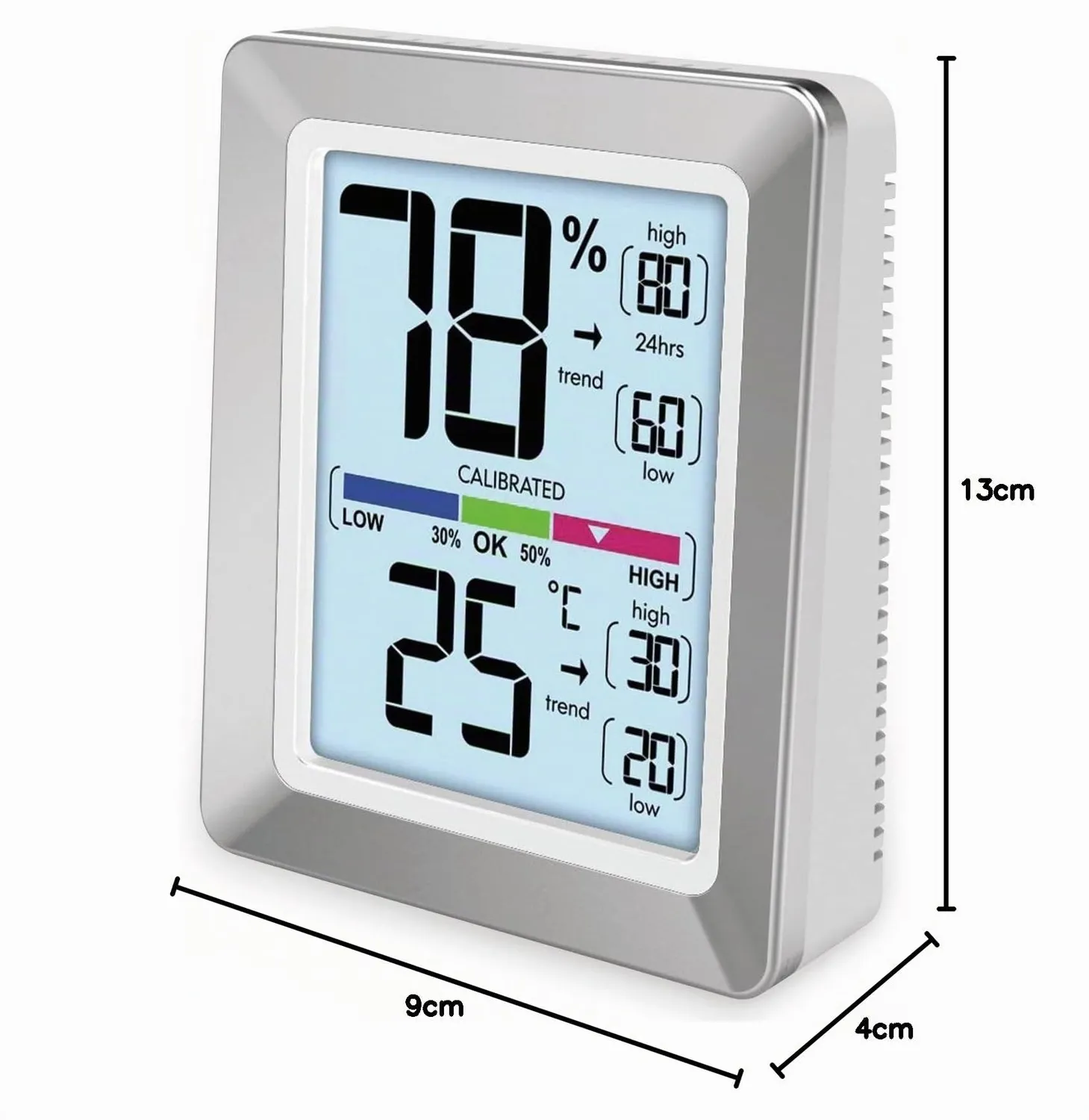 Technoline WS 9460 Raumklimastation silber Touchlicht