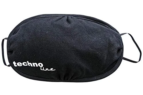 Technoline Stoffmaske Mund-Nasenschutz schwarz Baumwolle