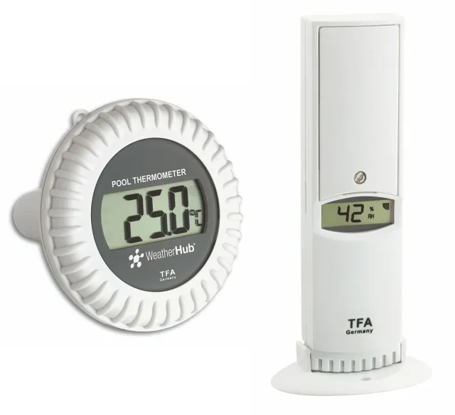 TFA Dostmann WeatherHub 30.3310.02 Sender-Set Pool weiß