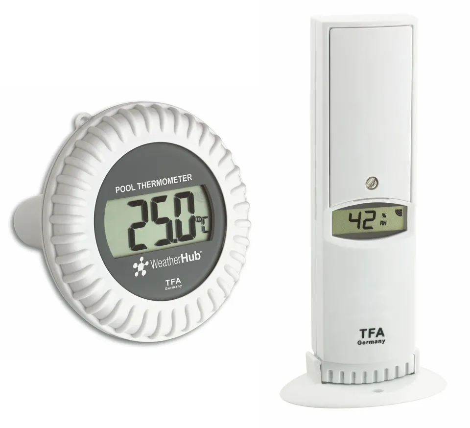 TFA Dostmann WeatherHub 30.3310.02 Sender-Set Pool weiß