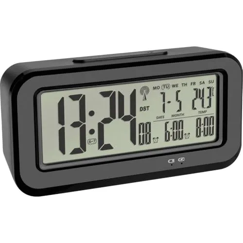 TFA Dostmann Boxx 60.2554.01 Funkwecker Schwarz USB