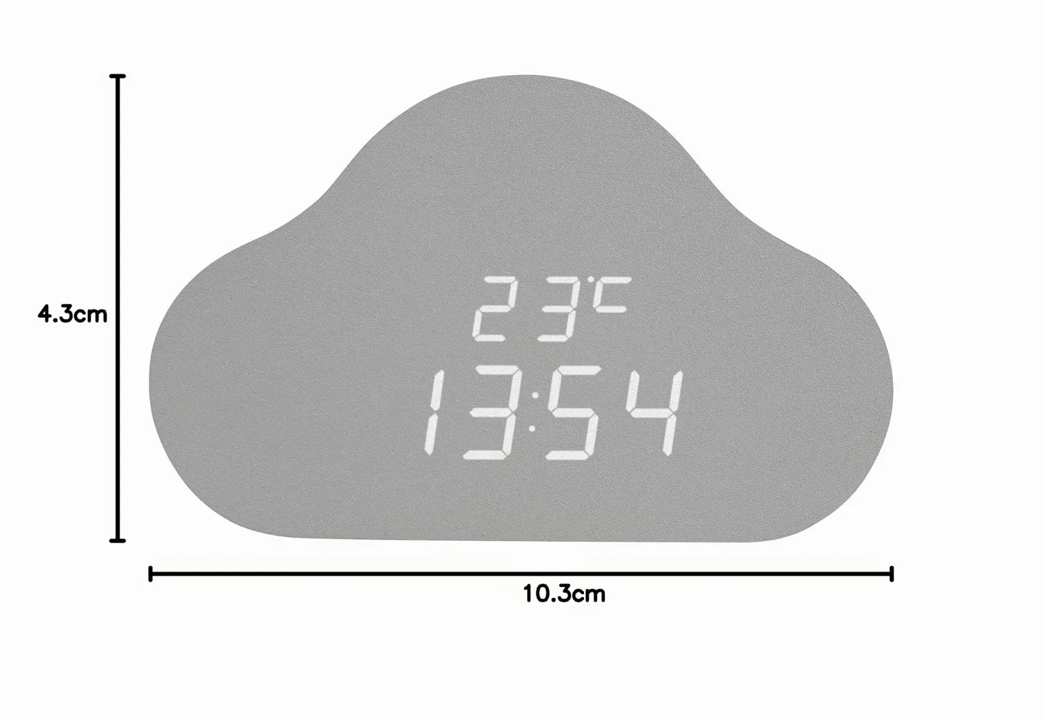 TFA Dostmann Clocco Cloud 60.2040 Kinderwecker grau Wolke