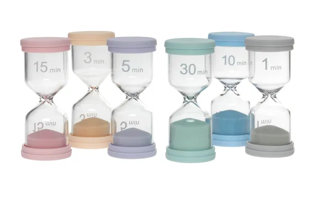 TFA Dostmann 18.6012.30 Sanduhr-Set 6-teilig bunt Glas